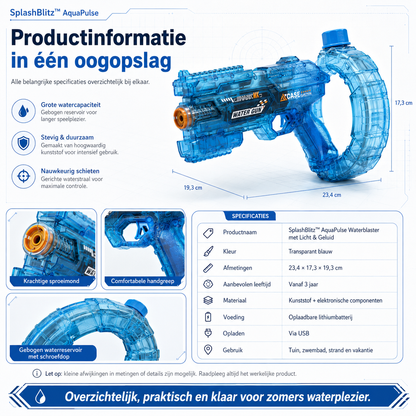 SplashBlitz™ AquaPulse Waterblaster met licht en geluid
